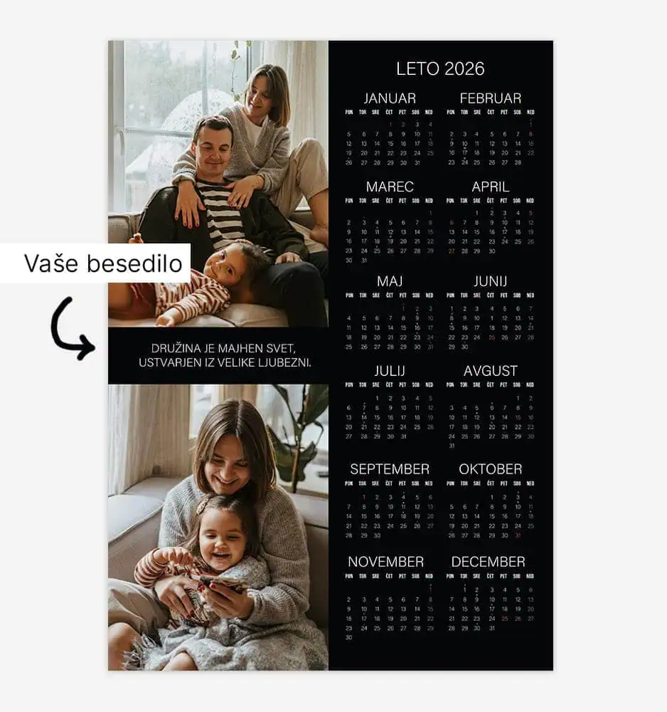 Enolistni koledar s fotografijo