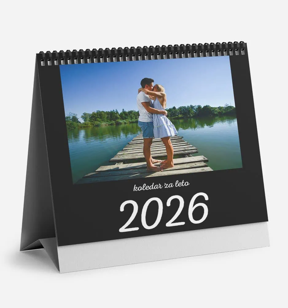 Namizni kvadratni koledar s fotografijo