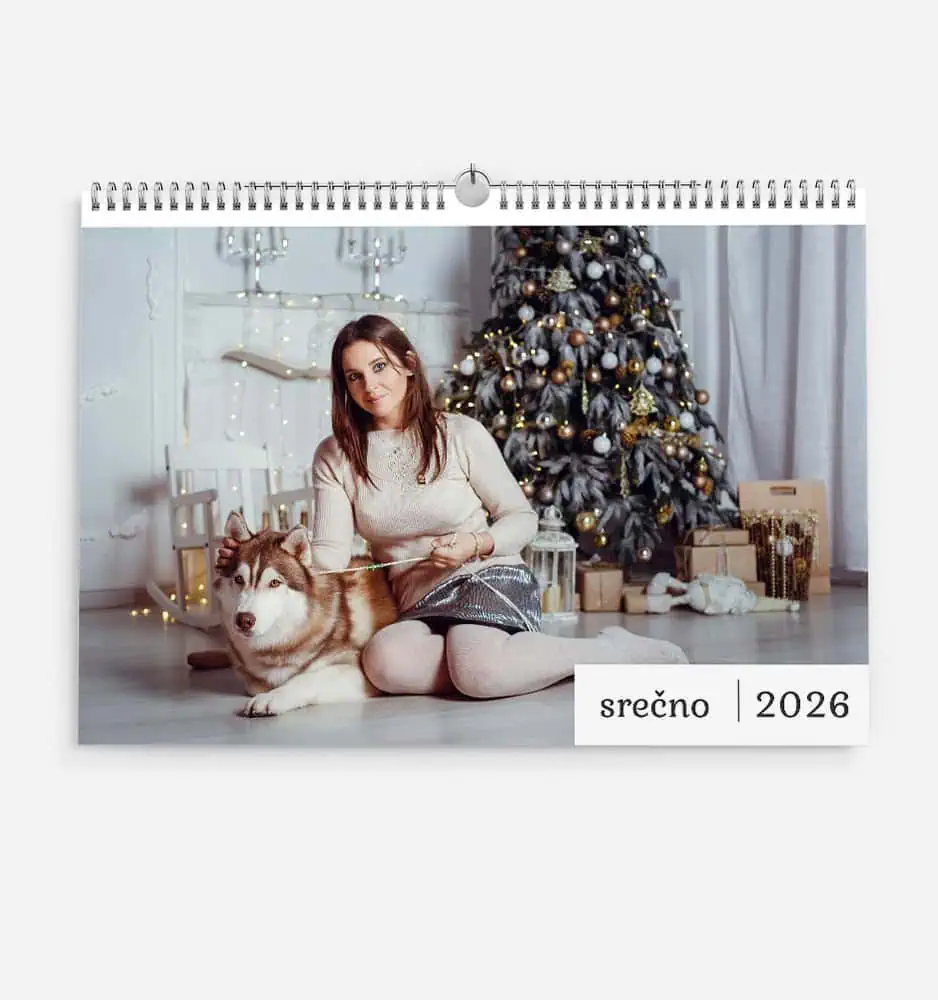 Stenski dvomesečni koledar s fotografijo