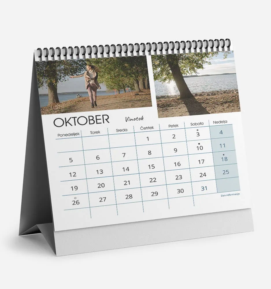 Namizni koledar s fotografijo