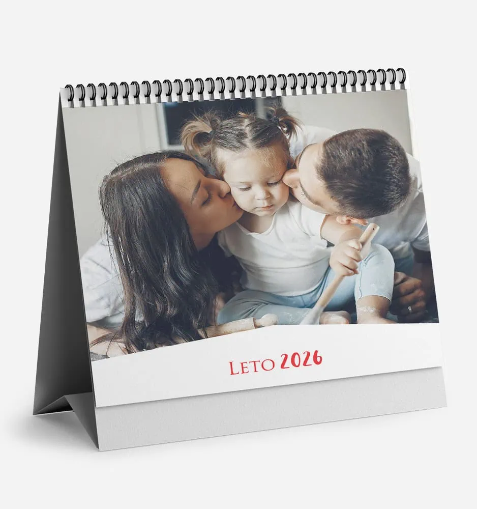 Namizni kvadratni koledar s fotografijo