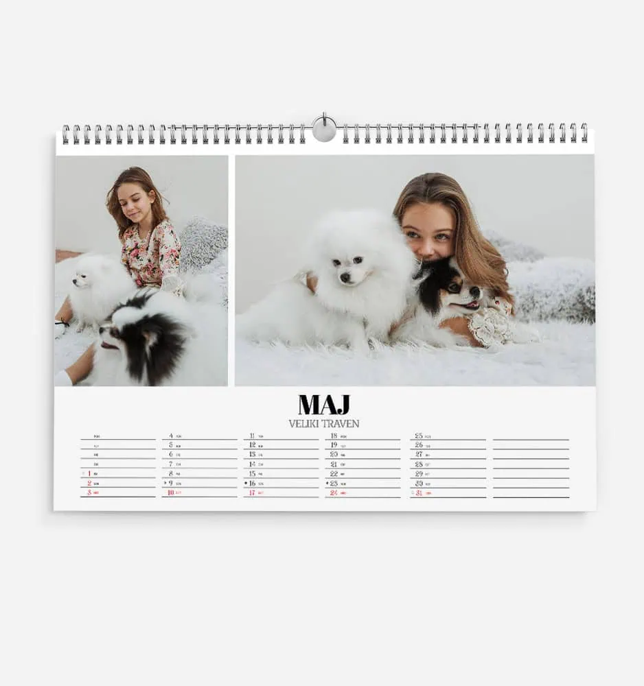 Stenski koledar s fotografijo