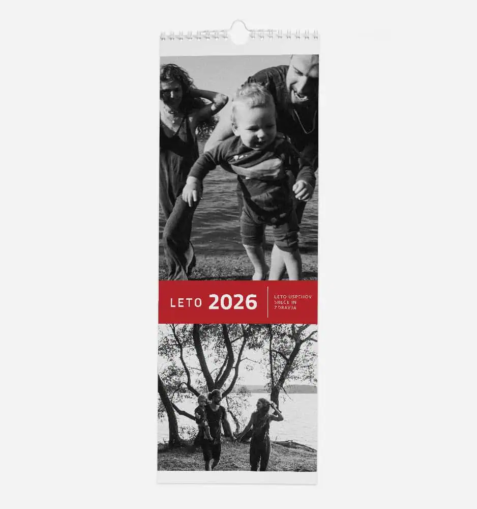 Stenski kuhinjski koledar s fotografijo