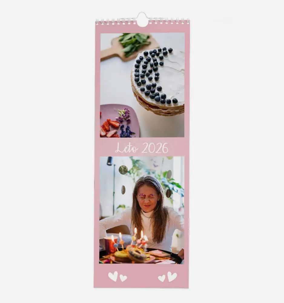 Stenski kuhinjski koledar s fotografijo