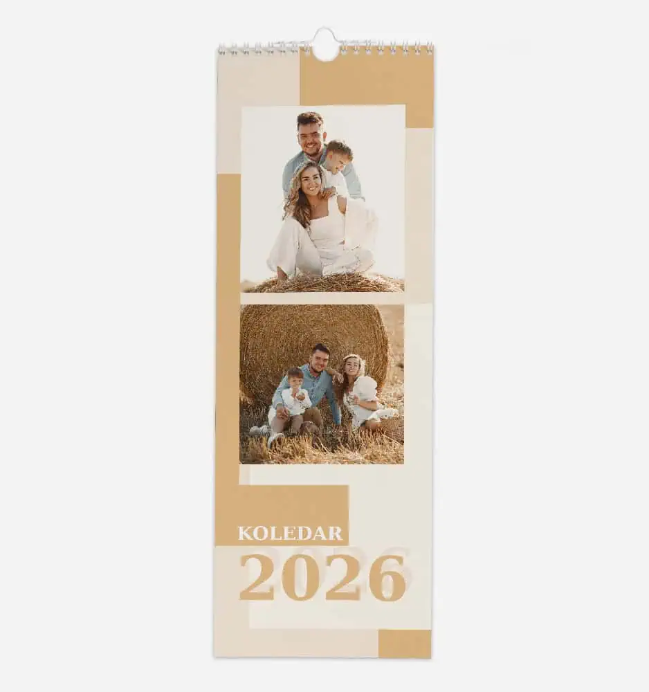 Stenski kuhinjski koledar s fotografijo