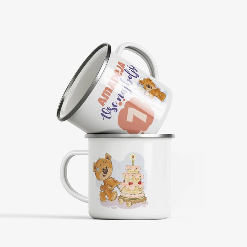 Emajlirana skodelica - rojstni dan