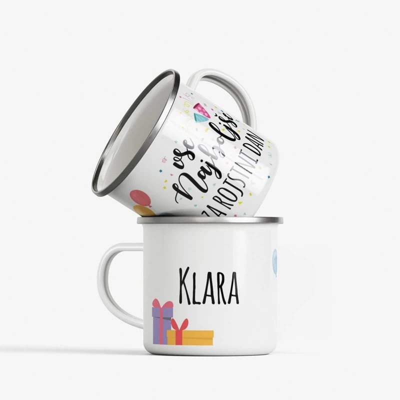 Emajlirana skodelica - rojstni dan