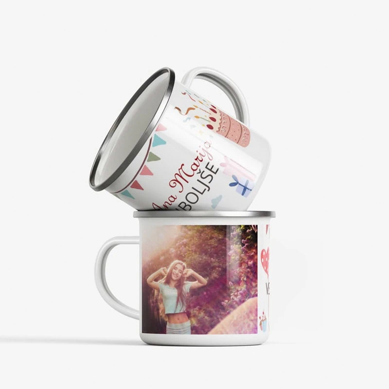 Emajlirana skodelica - rojstni dan