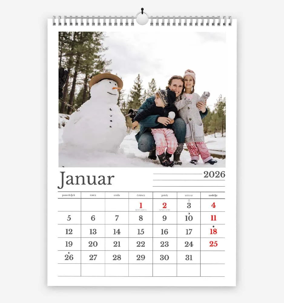 Stenski koledar s fotografijo