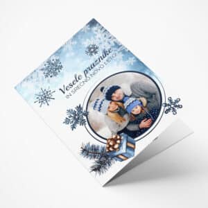 Božična voščilnica s fotografijami.
