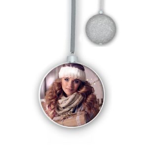 Božični obesek s fotografijo in bleščicami