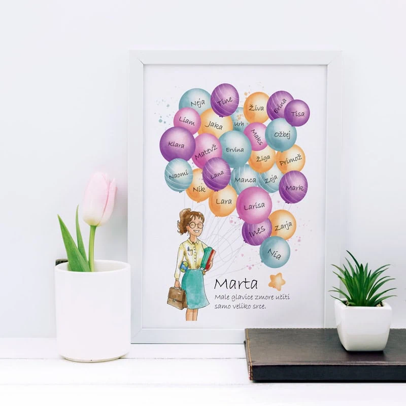 Kartica za učiteljico, vzgojiteljico