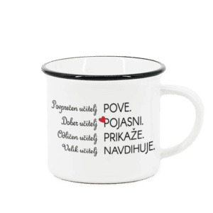 Skodelica, lonček za učitelje.