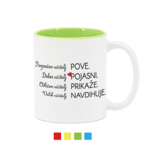 Skodelica, lonček za učitelje.