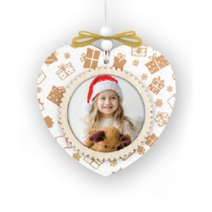 Božični lesen obesek s fotografijo