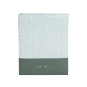 Photo album with minimalist design and dotted pattern, suitable for personal or professional use.