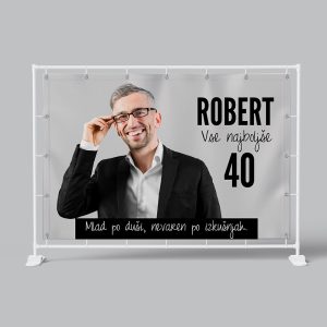 Professional portrait of smiling man with glasses, celebrating 40th birthday, modern photo shoot.