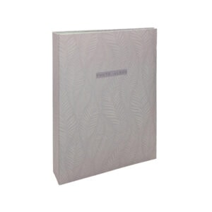Elegant photo album with a subtle leaf pattern cover for special memories.