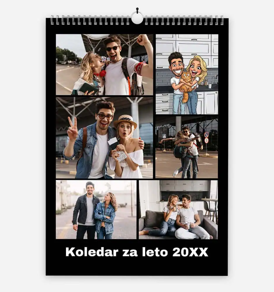 crna_pustolovscina_2 Family summer calendar with photos and cartoon illustration for 20XX.