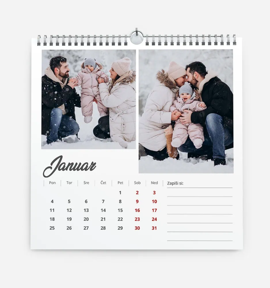 nezna_belina_k_6+ Stenski kvadratni koledar s fotografijami