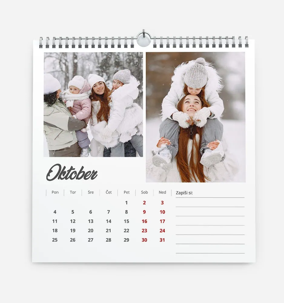 nezna_belina_k_8 Stenski kvadratni koledar s fotografijami