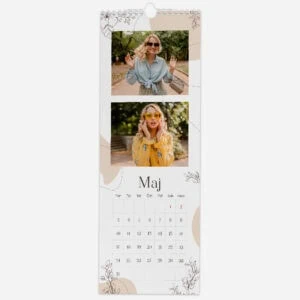 Stylish women enjoying spring outdoors in May calendar photo.