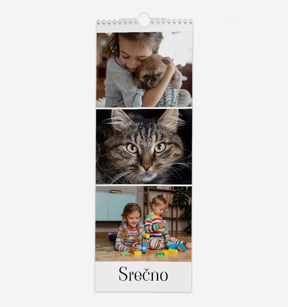 Child hugging a puppy, close-up of a cat, and kids playing with blocks in a home.